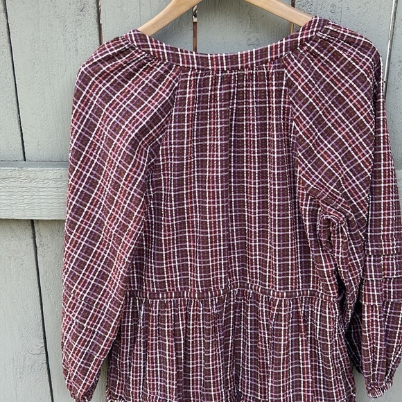 Madewell Oaklynn Drawstring Mini Dress Bohemian Hippie Festival Gingham Sz PS - Picture 9 of 9